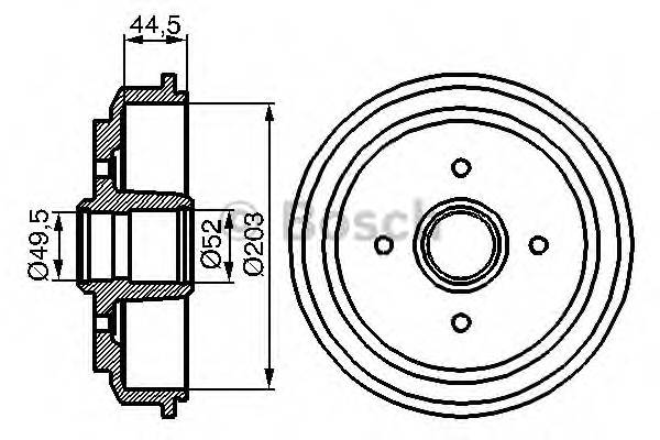 BOSCH 0 986 477 149 Гальмівний барабан