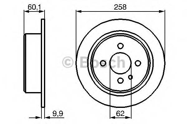 BOSCH 0 986 478 034 Тормозной диск