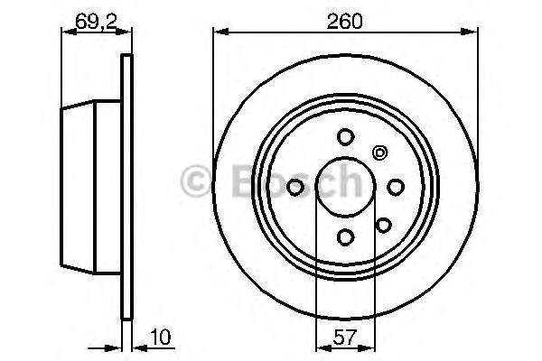 BOSCH 0 986 478 086 Гальмівний диск