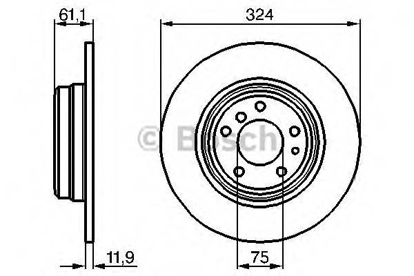 BOSCH 0 986 478 095 Тормозной диск