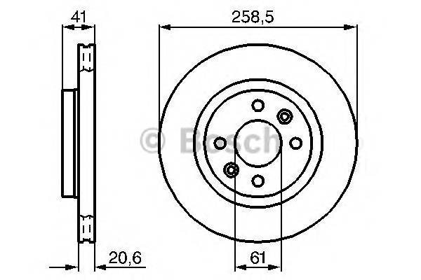 BOSCH 0 986 478 124 Гальмівний диск