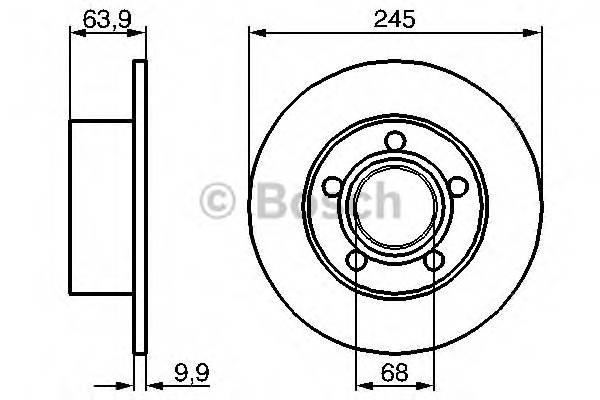 BOSCH 0 986 478 132 Тормозной диск