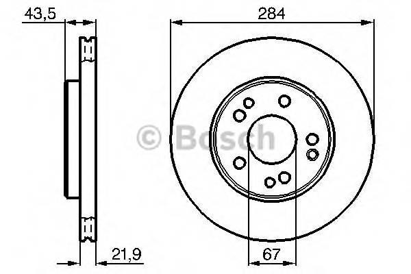 BOSCH 0 986 478 186 Гальмівний диск