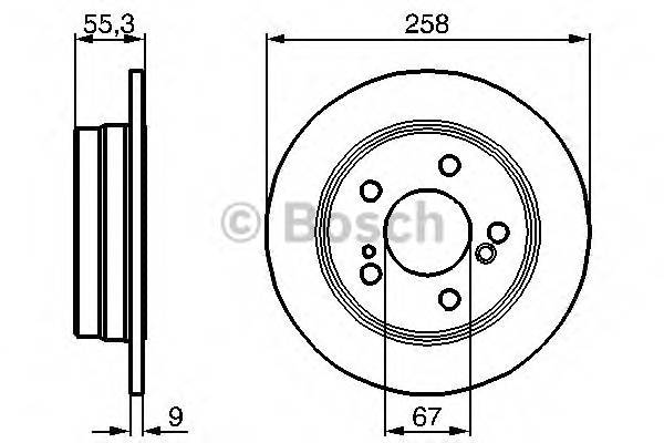 BOSCH 0 986 478 188 Тормозной диск