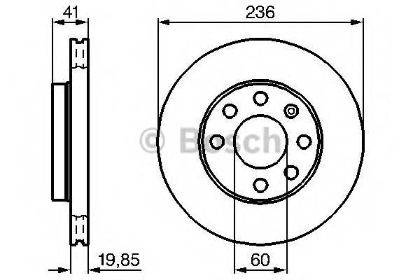 BOSCH 0 986 478 192 Гальмівний диск