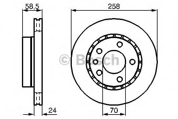 BOSCH 0 986 478 265 Тормозной диск