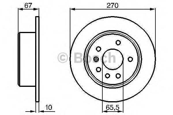 BOSCH 0 986 478 267 Гальмівний диск