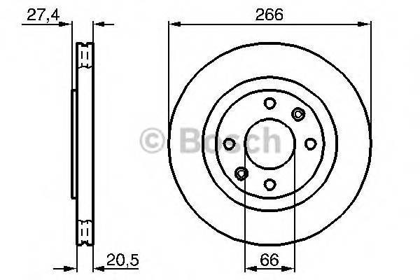 BOSCH 0 986 478 268 Гальмівний диск