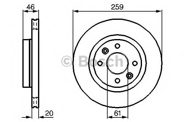 BOSCH 0 986 478 270 Тормозной диск