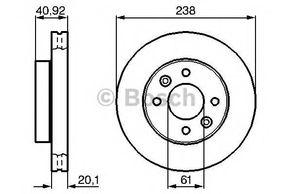 BOSCH 0 986 478 276 Гальмівний диск