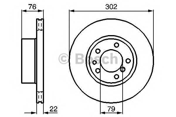 BOSCH 0 986 478 318 Тормозной диск