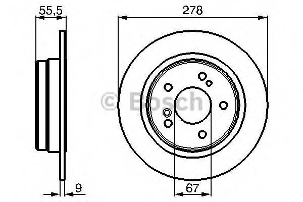 BOSCH 0 986 478 325 Тормозной диск