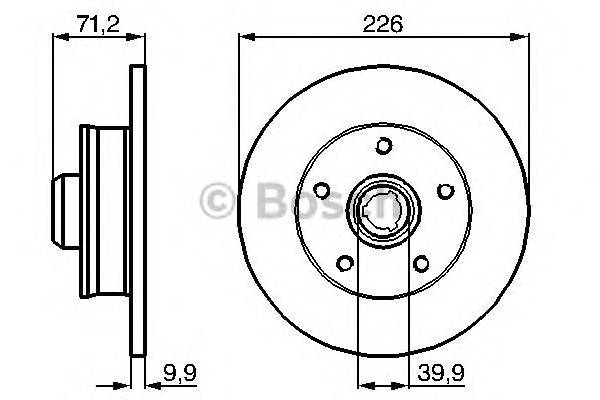 BOSCH 0 986 478 332 Тормозной диск