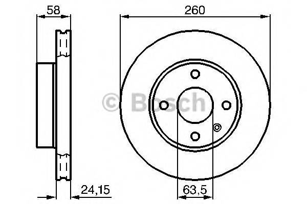 BOSCH 0 986 478 346 Тормозной диск