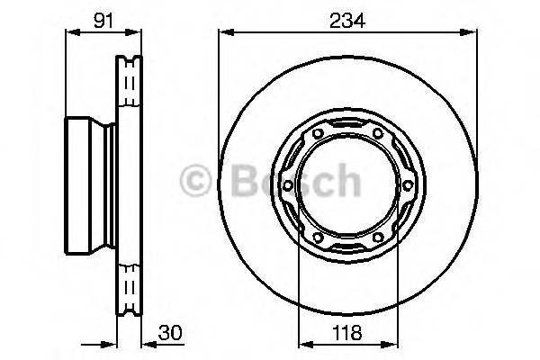 BOSCH 0 986 478 407 Тормозной диск