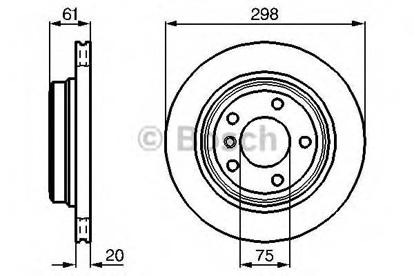 BOSCH 0 986 478 426 Тормозной диск