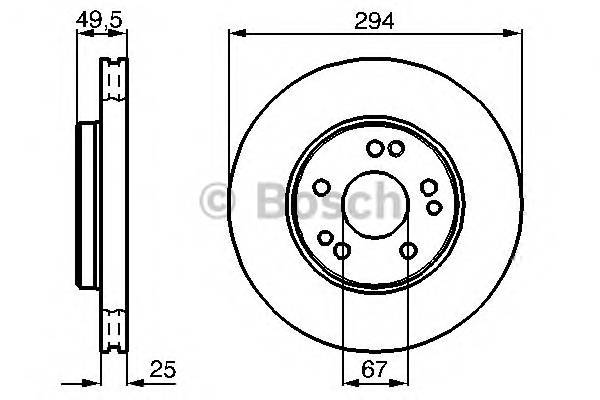 BOSCH 0 986 478 428 Гальмівний диск