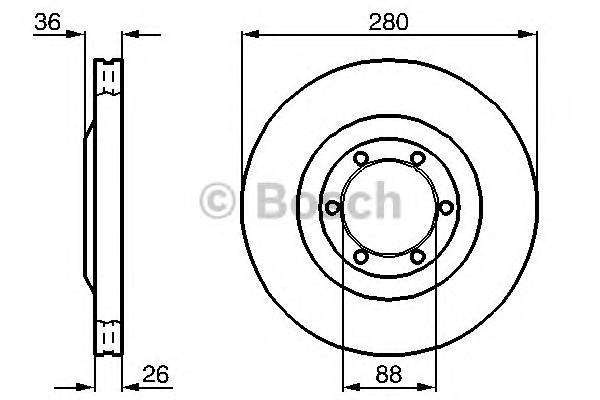 BOSCH 0 986 478 437 Тормозной диск