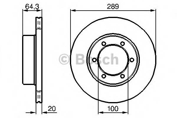 BOSCH 0 986 478 453 Тормозной диск