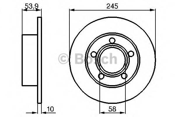 BOSCH 0 986 478 461 Тормозной диск