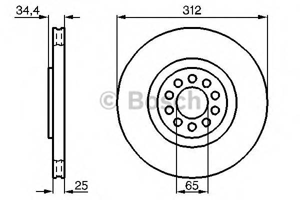 BOSCH 0 986 478 467 Тормозной диск