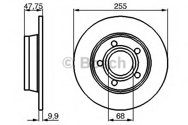 BOSCH 0 986 478 480 Гальмівний диск