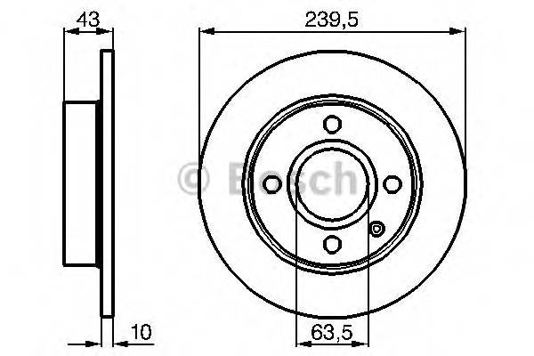 BOSCH 0 986 478 501 Гальмівний диск