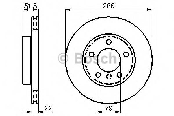 BOSCH 0 986 478 513 Гальмівний диск