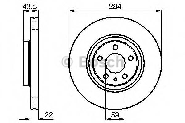 BOSCH 0 986 478 521 Тормозной диск