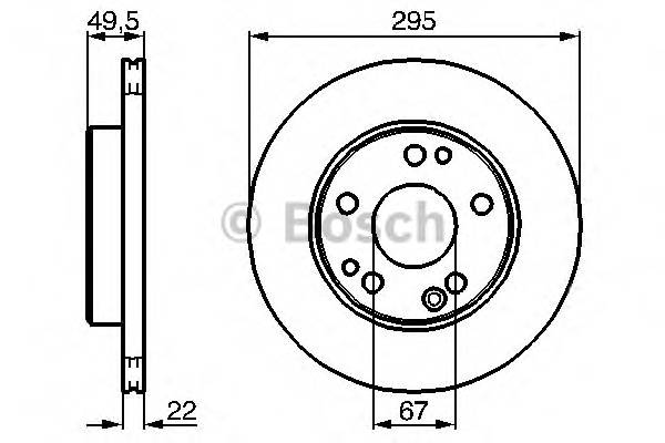 BOSCH 0 986 478 525 Тормозной диск