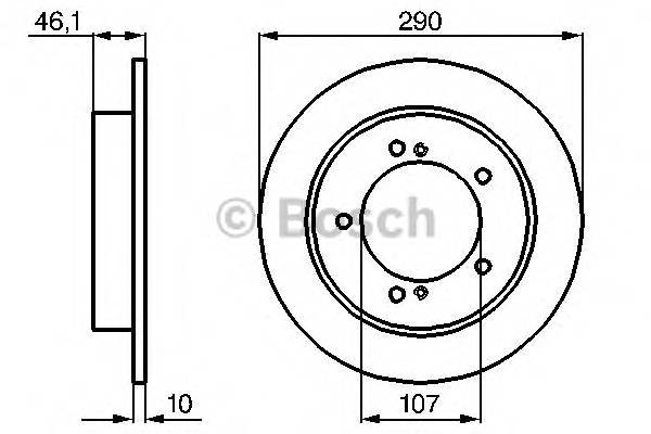 BOSCH 0 986 478 539 Тормозной диск