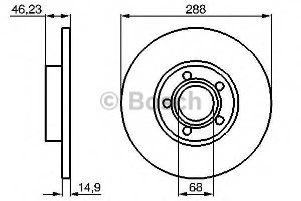 BOSCH 0 986 478 545 Тормозной диск