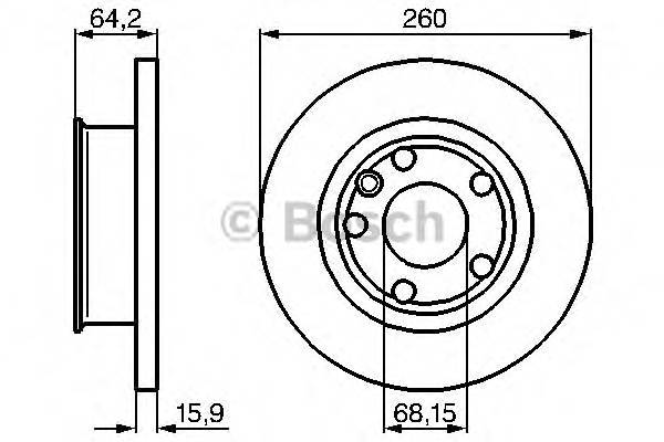 BOSCH 0 986 478 547 Тормозной диск