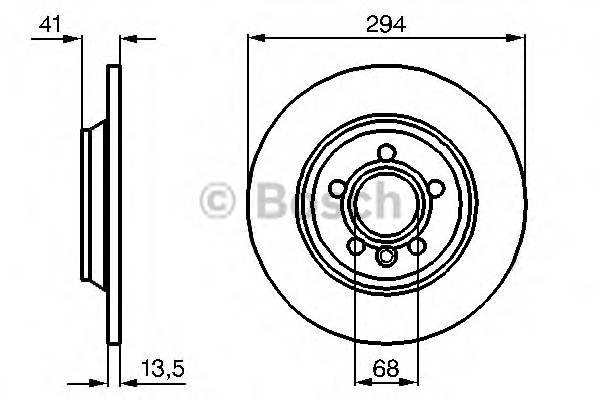 BOSCH 0 986 478 569 Гальмівний диск