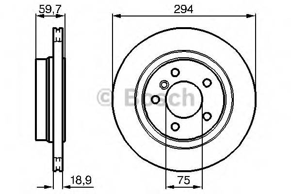 BOSCH 0 986 478 570 Гальмівний диск