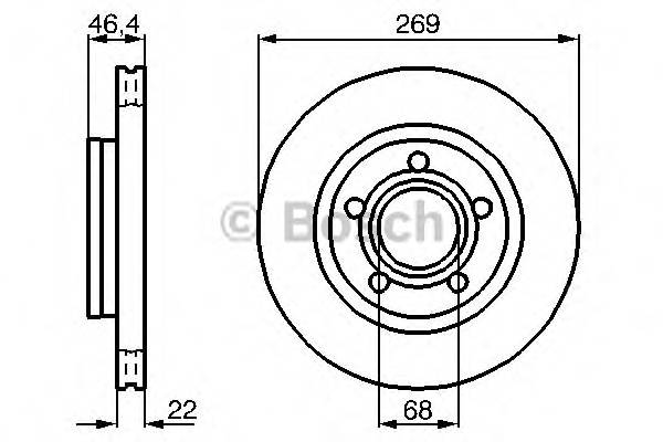 BOSCH 0 986 478 574 Гальмівний диск