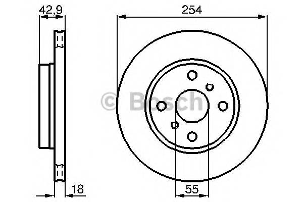 BOSCH 0 986 478 585 Гальмівний диск