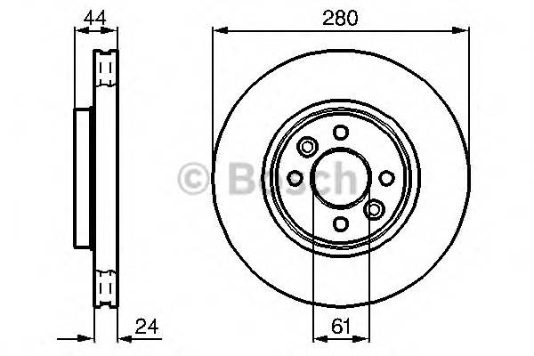 BOSCH 0 986 478 590 Тормозной диск