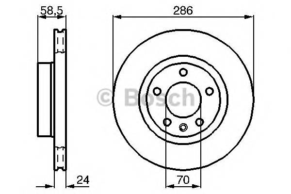 BOSCH 0 986 478 594 Гальмівний диск