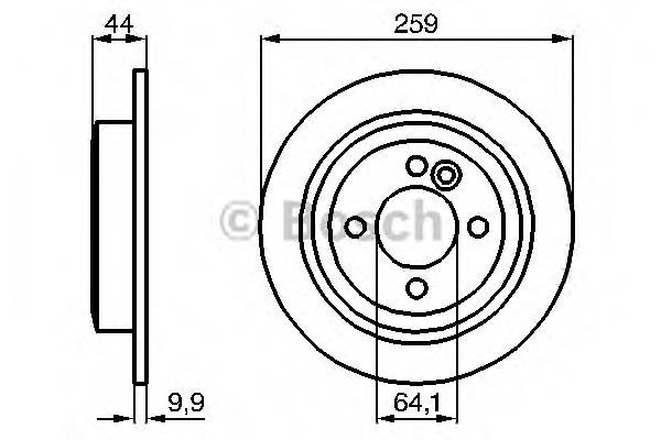 BOSCH 0 986 478 601 Тормозной диск