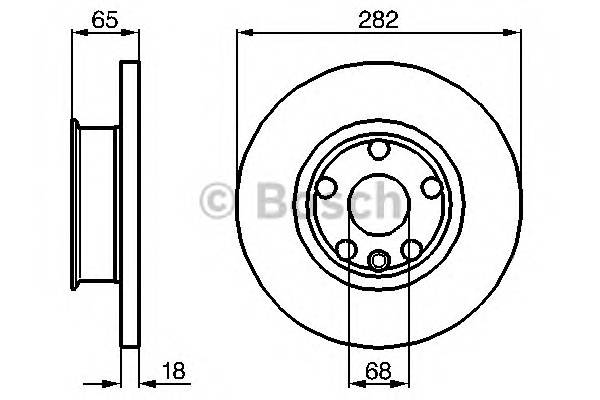 BOSCH 0 986 478 613 Гальмівний диск