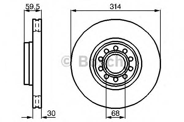 BOSCH 0 986 478 617 Тормозной диск