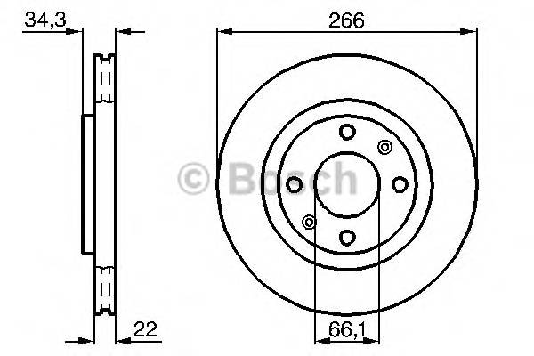 BOSCH 0 986 478 618 Гальмівний диск