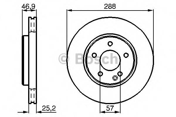 BOSCH 0 986 478 624 Тормозной диск