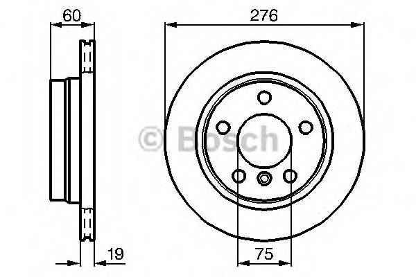 BOSCH 0 986 478 642 Тормозной диск