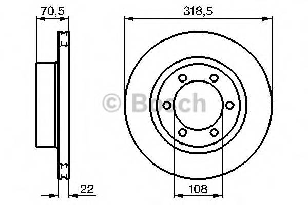 BOSCH 0 986 478 698 Тормозной диск