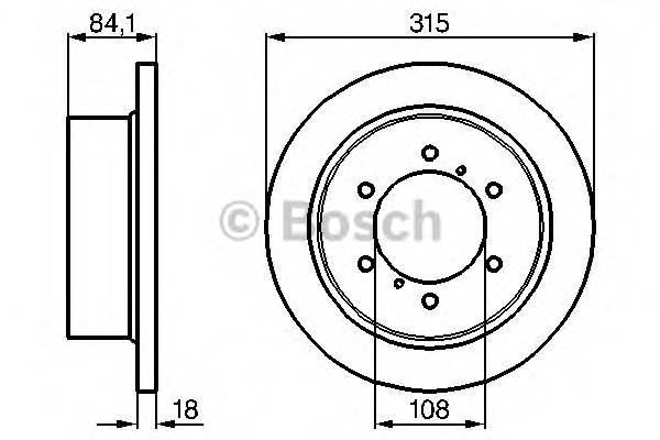 BOSCH 0 986 478 713 Тормозной диск