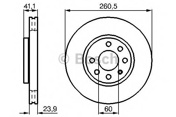 BOSCH 0 986 478 730 Тормозной диск