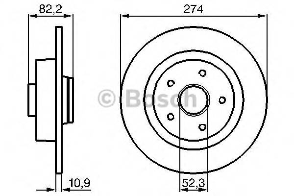 BOSCH 0 986 478 744 Гальмівний диск