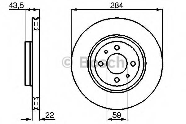 BOSCH 0 986 478 810 Тормозной диск